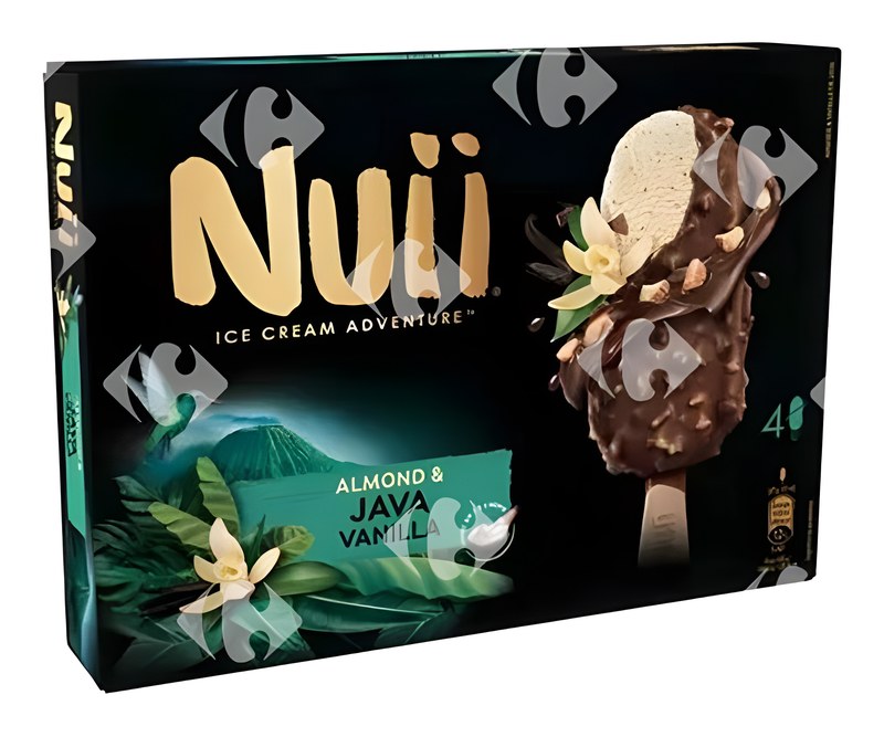 Bâtonnets de Glace Vanille & Amande Nuii 4x360 ml