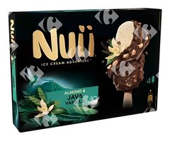 Bâtonnets de Glace Vanille & Amande Nuii 4x360 ml