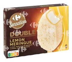 Bâtonnets Glace Citron Meringue Carrefour 4x360 ml
