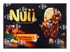 Bâtonnets de Glace Caramel Macadamia Nuii 4x360 ml